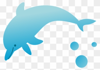 Dolphin Animal Clipart - 水色 の もの イラスト - Png Download