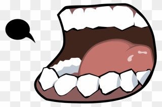 Mouth Eating Clip Art - Angry Cartoon Mouth Png Transparent Png