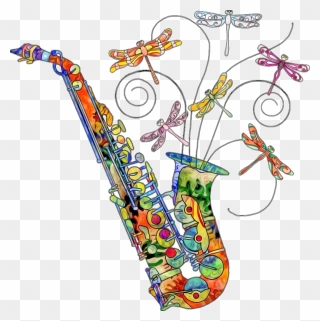 Happy Birthday Saxophone Player Clipart