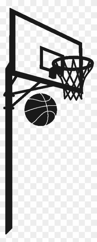 Ros Basketball Hoop1 - Basketball Hoop Silhouette Png Clipart