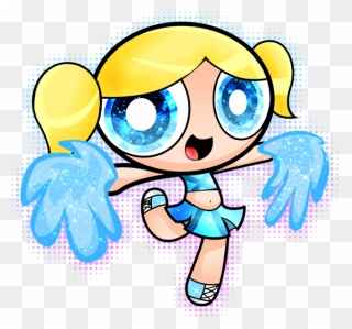 Football And Cheerleading Clipart Clipart Download - Powerpuff Girls Bubbles Cheerleader - Png Download