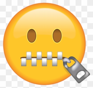 Zipper Mouth Png - Zipper Mouth Emoji Clipart