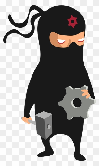Ninja With A Hammer Clipart - Ninja With Hammer - Png Download