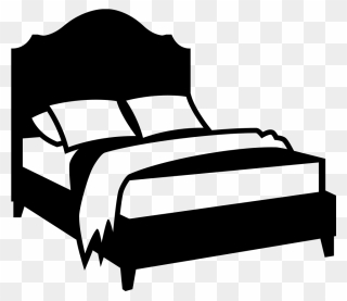Clipart Bed Black And White - Bed Clipart Png Black And White Transparent Png