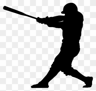 Baseball Player Pitcher Batting Baseball Bats - Transparent Baseball Player Silhouette Clipart