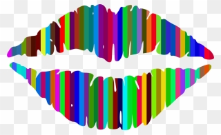 Transparent Kissing Clipart Free - Lip Black And White Clipart - Png Download