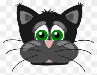 Cartoon Cat Face Clipart - Png Download