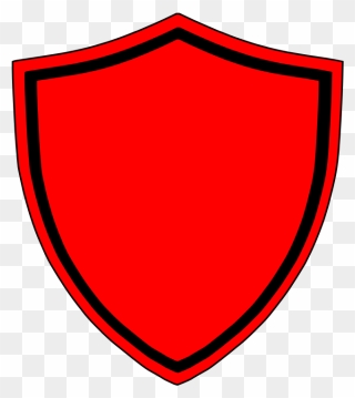 Shield Escutcheon Clip Art - Black And Red Shield - Png Download