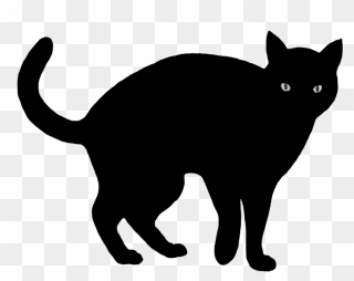 Black Cat Clipart 4 Left - Printable Black Cat Halloween - Png Download