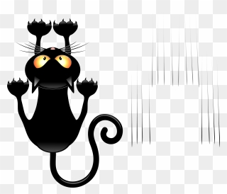 Black And Scratches Transparent Vector Gallery View - Cat Scratching Clipart - Png Download