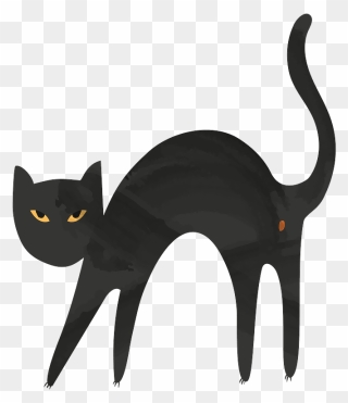 Black Cat Clipart - Black Cat - Png Download