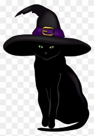 Black Cat - Transparent Halloween Cat Clip Art - Png Download