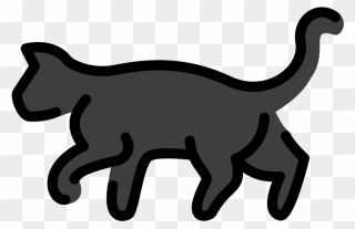Black Cat Emoji Clipart - Black Cat - Png Download