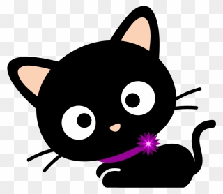 Black Cat Clipart Chococat - Dibujos De Gatos Tiernos - Png Download