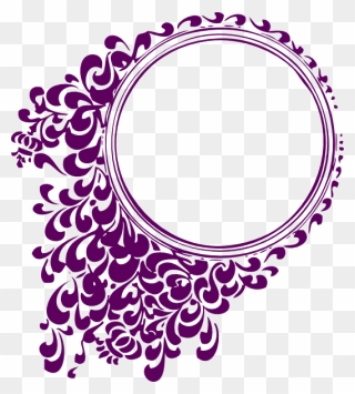 Purple Filigree Circle Clip Art At Clipart Library - Transparent Circle Background Design - Png Download