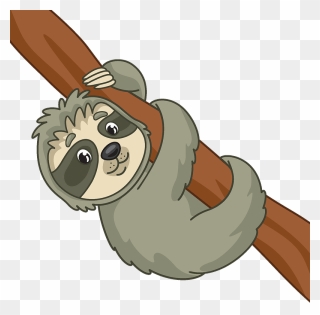 Sloth Clipart - Cartoon - Png Download