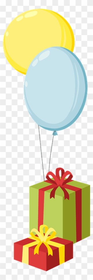 Birthday Gifts And Balloons Clipart - Png Download