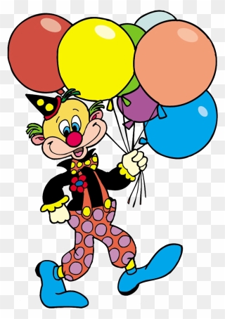 Balloon Clipart Clown - Clown With Balloons - Png Download