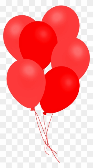 Bunch Of Red Balloons Clipart - Png Download