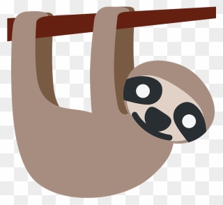 Sloth Emoji Clipart - Sloth Emoji Twitter - Png Download
