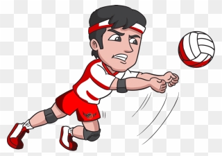 Clipart Volleyball Boys Volleyball, Clipart Volleyball - Boy Playing Volleyball Clipart - Png Download