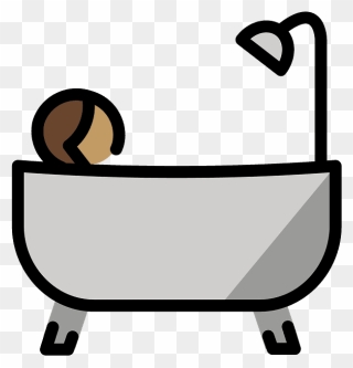 Person Taking Bath Emoji Clipart - Scalable Vector Graphics - Png Download