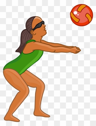 Volleyball Player Clipart - Cartoon - Png Download