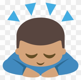 Person Bowing Emoji Clipart - Emoji Head Bowed - Png Download