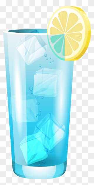 Transparent Blue Cocktail Png Clipart - Lemon