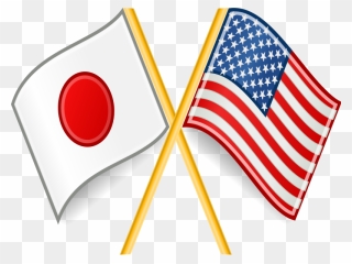 Japan And Us Flags Clipart