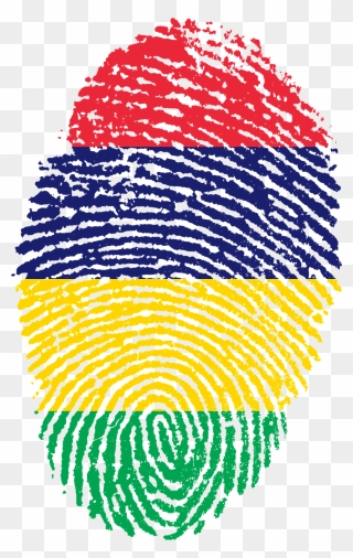 Mauritius Flag Fingerprint Clipart