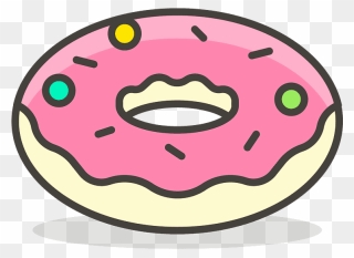 Doughnut Emoji Clipart - Emoji Dona Png Transparent Png