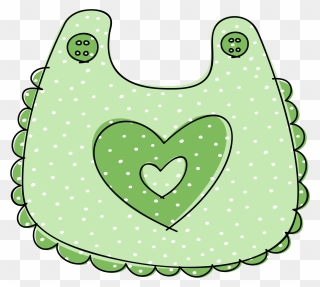 Baby Shower Clipart Green - Clip Art Of Bib - Png Download