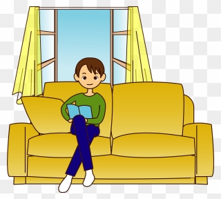 Man Reading Book Clipart - 本 を 読む 男性 イラスト - Png Download