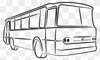 Coloring Clipart Bus - Bus Clipart Black And White Png Transparent Png