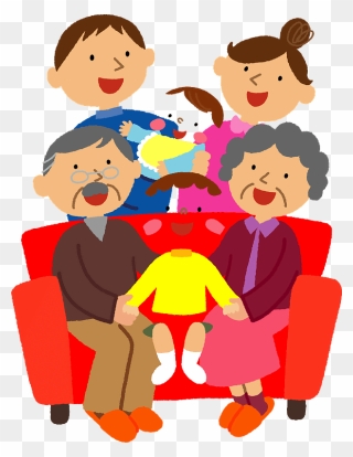 Family Sofa Clipart - Cartoon - Png Download
