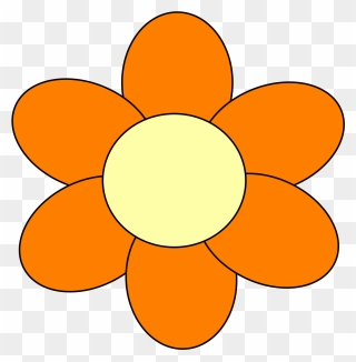 Flower Clipart Orange - Png Download
