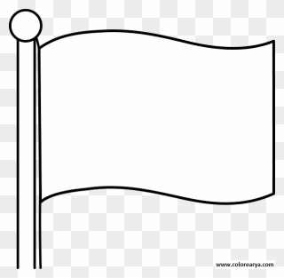 Dibujos Bandera Para Colorear - Black And White Flag Clipart - Png Download