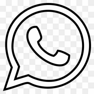 Computer Icon Telephone Call Whatsapp Icon Png White - Whatsapp Logo Black And White Clipart