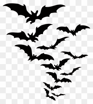Halloween Bats Animated Clipart Picture Free Stock - Transparent Background Halloween Png