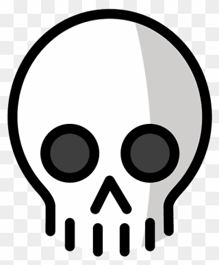 Skull Emoji Clipart - Scalable Vector Graphics - Png Download