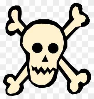 Transparent Skull And Crossbones Icon Png - Illustration Clipart