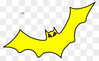 Yellow Bat Clip Art - Png Download