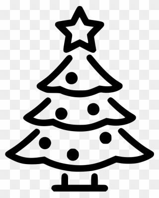 Christmas Tree - Christmas Tree Black And White Png Clipart