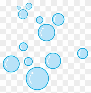 Blue Cartoon Bubble - Bubbles Cartoon Transparent Background Clipart