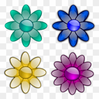 Flora,symmetry,petal - Flowers Clip Art - Png Download