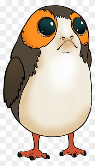 How To Draw Porg From Star Wars - Star Wars Porg Drawing Clipart