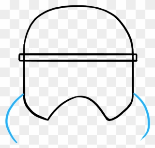 How To Draw Stormtrooper Helmet - Stormtrooper Drawing Clipart