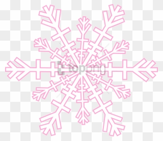 Snowflake Clipart Light Pink - Clip Art - Png Download