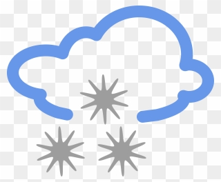 Cloud And Snowflake Clipart Graphic Royalty Free Clipart - Windy Weather Symbols - Png Download